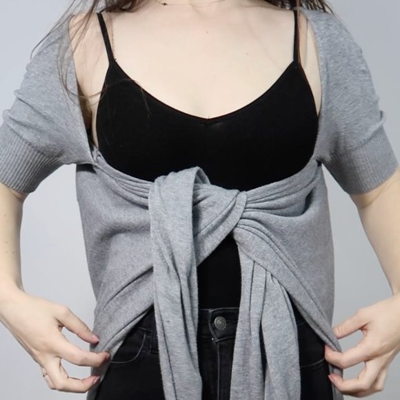 *Grey Shawl, Cardigan, Wrap - Picture 3 of 4